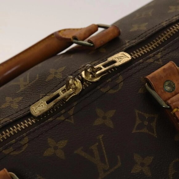 LOUIS VUITTON Monogram Keepall 55 Boston Bag M41424 LV Auth 137090 - Picture 12 of 16